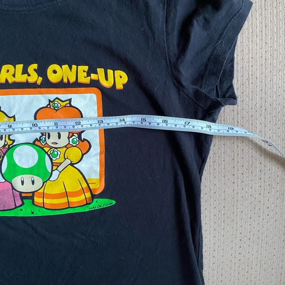 Vintage Two Girls 1 UP ROOSTER TOOTH Crop Top LG - Picture 5 of 6